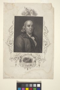 Benjamin Franklin portréja (tinta) alkotó: American School