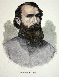 Ambrose P. Hill tábornok portréja (színes litó) alkotó: American School