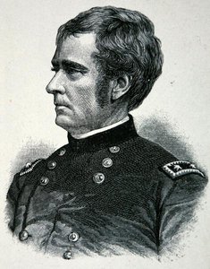 Joseph Hooker portréja, aki „Fighting Joe” néven ismert (litho) alkotó: American School