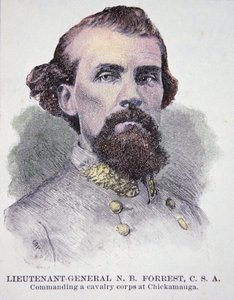 Nathan B. Forrest altábornagy (1821-77) portréja (litho) alkotó: American School