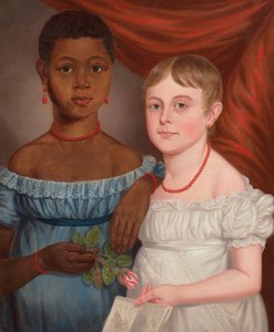 Két lány portréja, 19. század eleje (olaj, vászon) alkotó: American School