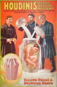 Houdini új fellépését hirdető plakát (színes litó) alkotó: American School