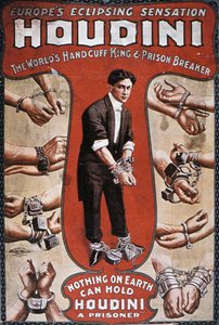 Houdini előadását hirdető plakát alkotó: American School