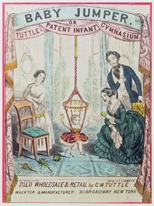A Baby Jumpert vagy a Tuttes Patent Infant Gym-et hirdető plakát, kiadó: W.J. Dailey