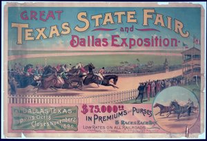 Az 1890-es Texasi Állami Vásár és Dallasi kiállítás plakátja