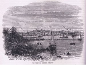 Providence, Rhode Island, illusztráció Cassell története az Egyesült Államok pubjából. készítette: Petter & Galpin 1890 körül (litho) alkotó: American School