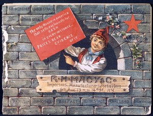 R.H. Macy & Co. importőrök, gyártók és kiskereskedők [katalógus első borítója], 1890 alkotó: American School