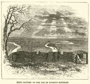 Rebel Battery a Kilátó hegy tetején, 1863. november alkotó: American School