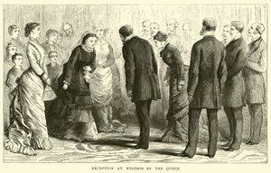 A királynő fogadása Windsorban alkotó: American School
