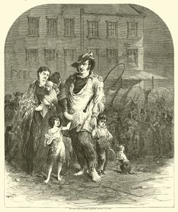 Észak-Missouriból érkező menekültek St Louisba, 1864. szeptember alkotó: American School