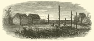 Garretts Barn és Out-houses romjai Port Royal közelében, ahol Boothot lelőtték, 1865. április alkotó: American School