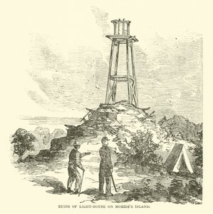 Világítótorony romjai Morris-szigeten, 1863. július alkotó: American School