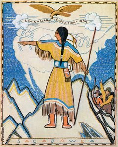 Sacajawea a Lewis és Clark expedíción alkotó: American School