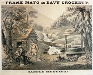 Saddle Mending, Davy Crockett plakátja Frank Mayo főszereplésével