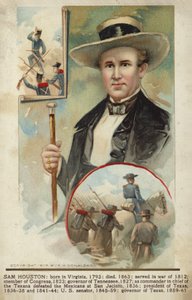 Sam Houston (színes litográfia) alkotó: American School