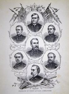 Az Unió hadseregének kiemelkedő lovassági parancsnokainak hét portréja (litho) alkotó: American School