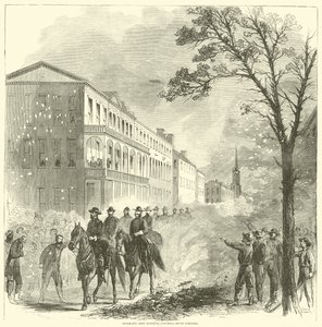 Shermans hadsereg bevonul Columbiába, Dél-Karolinába, 1865 februárjában alkotó: American School