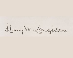 Henry Wadsworth Longfellow aláírása alkotó: American School