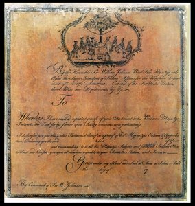 Sir William Johnsons (1715-74), indiai beszámoló, 1770 körül (lásd még: 192704) alkotó: American School