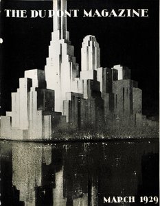 Felhőkarcolók, a DuPont Magazin címlapja, 1929. március alkotó: American School
