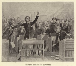 Rabszolgavita a kongresszusban (litho) alkotó: American School