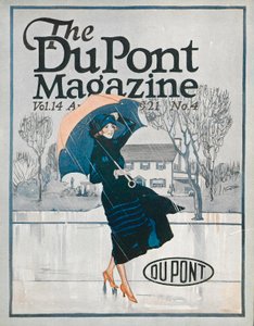 Valami új a sportruházatban, a DuPont Magazin címlapja, 1921. április alkotó: American School