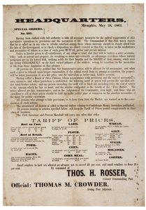 Különrendelet sz. 357 élelmiszerárak közzététele a spekuláció megelőzésére, 1862. május 23 alkotó: American School