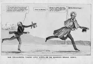 Hosszan lépő kincstárnokok, avagy: A bűvész megtört, kiadó: H R Robinson, New York, 1838