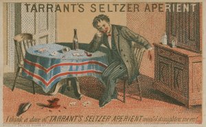 Tarrants Seltzer Aperient, kereskedelmi kártya alkotó: American School