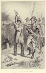 Tecumesh megdorgálja Proctor tábornokot (litho) alkotó: American School