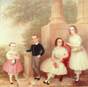 Az Abeel gyerekek, 1852-55 körül (olaj, vászon) alkotó: American School