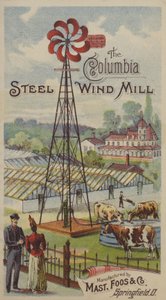 A Columbia acél szélmalom (chromolitho) alkotó: American School