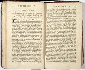 The Federalist, 1788-ban megjelent (nyomtatott) alkotó: American School