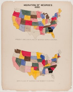 "[A Georgia Negro] A négerek migrációja" alkotó: American School