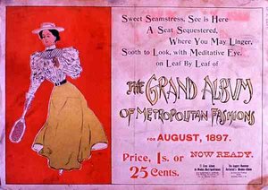 "The Grand Album of Metropolitan Fashion", 1897. augusztus (színes litó) alkotó: American School