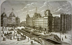The Grand Union Hotel, New York City (litho) alkotó: American School
