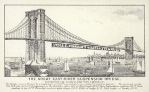 The Great East River Suspension Bridge, New York alkotó: American School