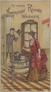 A továbbfejlesztett amerikai kerek alátét (chromolitho) alkotó: American School