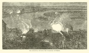 Az Indianola, amely a Vicksburg-telepeket üzemelteti, 1863. február alkotó: American School