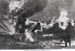 Fort Sumter belseje a bombázás során, 1861. április 12., a 
