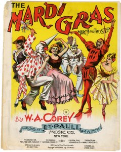 A Mardi Gras March and Two Step [kottaborító], 1897 alkotó: American School