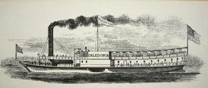 A Mississippi oldalkerekes „Caledonia”, 1830 körül (metszet) alkotó: American School
