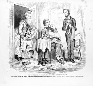 A monitor veszélybe került, vagy: Minden jól végződik, 1862 körül alkotó: American School