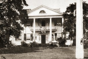 A Morris-Jumel-kúria, New York City, 1915 (szépia tónusú mélynyomó) alkotó: American School