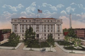 The Municipal Building, Washington DC (színes litográfia) alkotó: American School