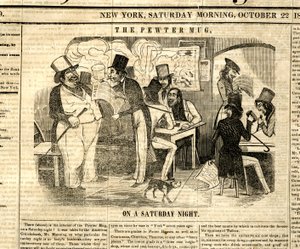 „The Pewter Mug”, illusztráció a „Weekly Rake”-ből, október 22. alkotó: American School