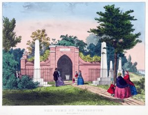 The Tomb of Washington, Mount Vernon, Va., pub. 1857 körül (színes litó) alkotó: American School