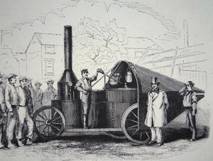 A Winans Steam Gun, az amerikai polgárháború alatt a Konföderációtól elfogott, 1861 májusában (litho) alkotó: American School