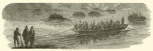 A Sedgwicks hadtest előrenyomulása a Rappahannockon, 1863. április alkotó: American School