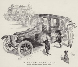 Egy fiatal fiú álma, aki szeretné, ha a város minden szódakútjához sofőr vinné (litho) alkotó: American School